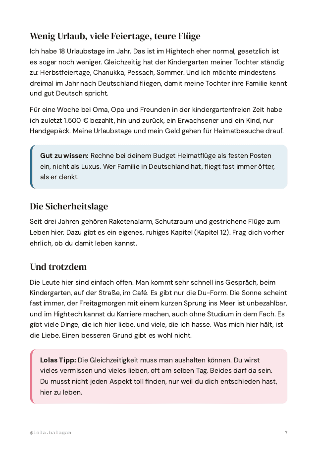 Beispielseite 3 aus Starter-Paket: Auswandern nach Tel Aviv